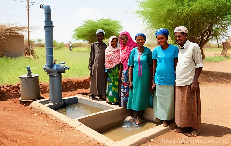 소말리아의 식수 문제 - **Prompt 2: The Scars of Drought and Desertification**
    "A wide-angle, cinematic shot showcasing ...