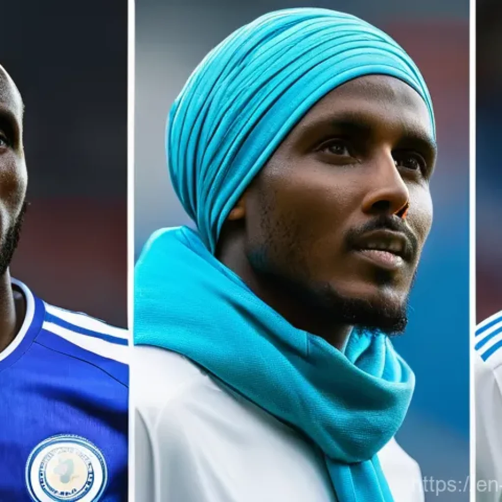 소말리아 축구와 스포츠 문화 - Here are three detailed image prompts in English, inspired by the provided text about football in So...