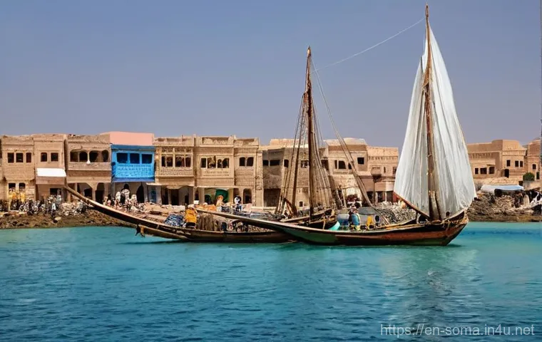 소말리아 유적지 답사 - **Prompt:** A breathtaking, wide-angle shot of the interior of the Laas Geel rock shelters in Somali...