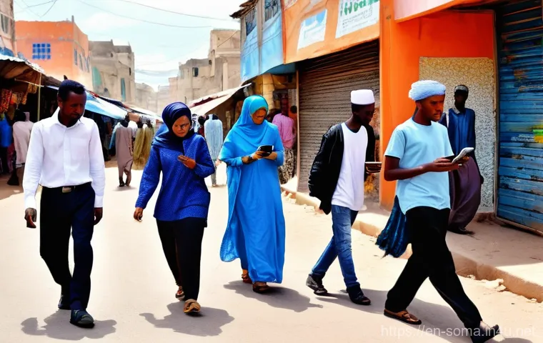 소말리아의 주요 언론사 - **Prompt 1: The Enduring Power of Radio in Rural Somalia**
    "A wide-angle, realistic photographic...